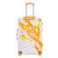 Valise à roulettes 28 pouces pour PC, valise de transport, avec motif imprimé et serrure à combinaison (orange)-132400546-132056130