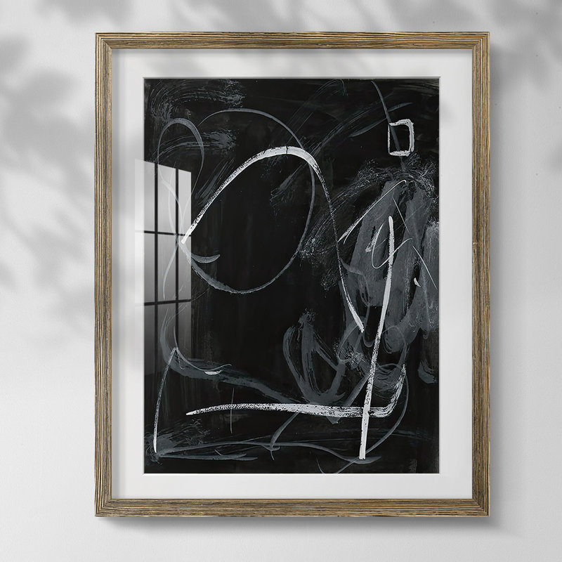 «Erase II», reproduction d'art encadrée, Noyer