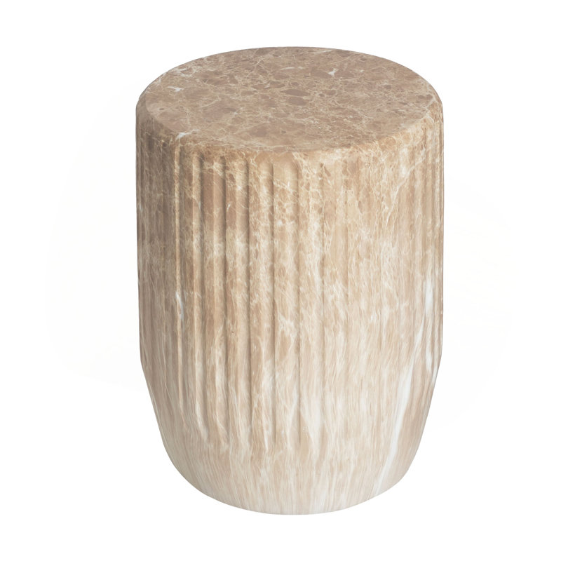 Outdoor Cicci Carved Side Table, Gold