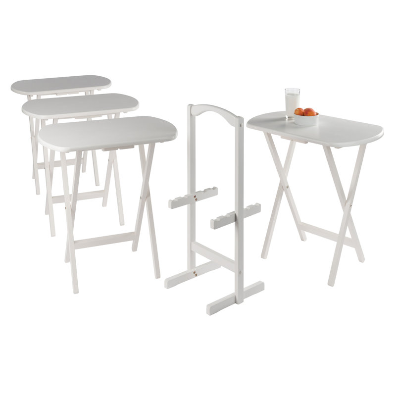 Ensemble de tables surdimensionnées 5 pièces Viers, blanc, Blanc