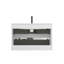 Meuble-lavabo mural blanc brillant TIA de 30 po avec lavabo en céramique à un trou, grand meuble-lavabo flottant pour salle de bain moderne pré-assemblé-473606299