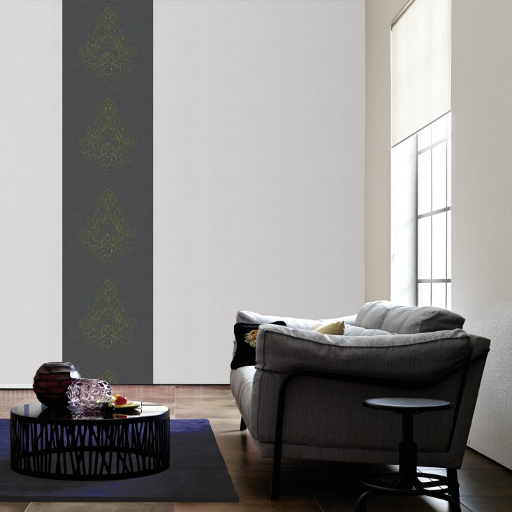 Nobile 3.2m x 70cm Wallpaper Tile, Black, gold and metallic