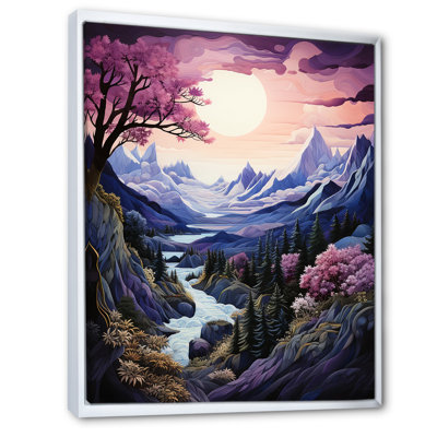 Begic mauve, montagnes roses, majestueux, pastorale II
