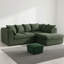 Jumbo Cord Upholstered Corner Sofa Small Back Cushion with Foot Stool -124794772-115617609