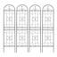 Ensemble de 4 treillis de jardin en métal antirouille de 19,7 po pour plantes grimpantes support de fleurs extérieur noir-112835503