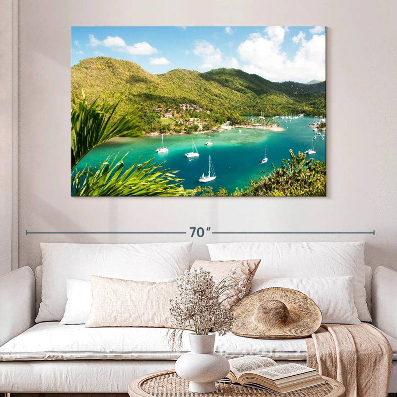 Gillard Marigot Bay, Sainte-Lucie, H 34 po x l 51 po