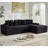 Boneless Oversize Cloud Couch, L-Shape Sofa, Convertible Floor Sleeper Sofa Bed, No Assembly ,Eight Pillows,3-In-1,Side Pocket,Corduroy-360802345-360802346