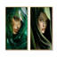 Emerald Enigma Fashion Woman - Ensemble de 2 impressions sur toile femme-1800040762-1800040767