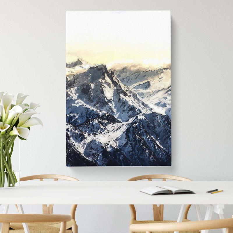Mountains In France - Wrapped Canvas, 91cm H x 60cm W x 3cm D