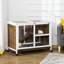 Cage à lapins d'intérieur Pawhut avec roulettes, bureau et table d'appoint, cage à lapin
