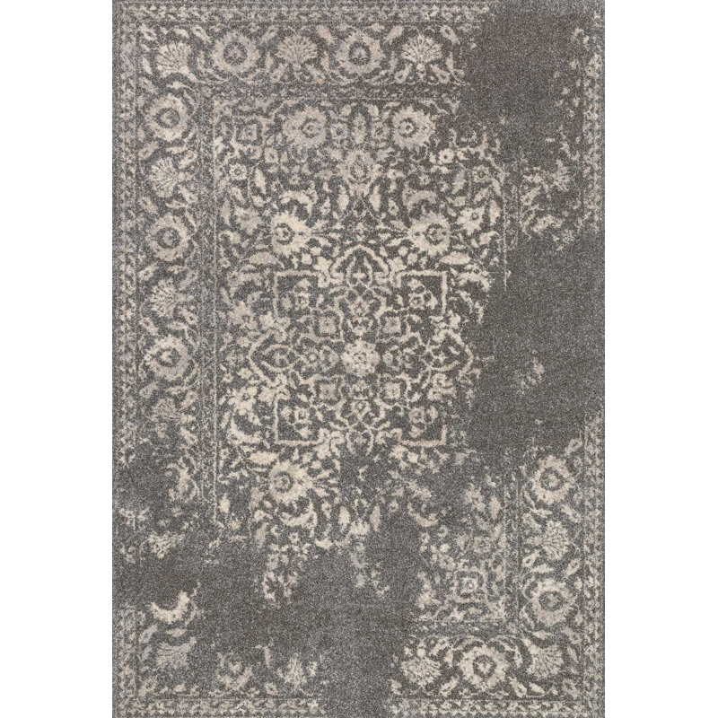 Tapis gris anthracite Aparicio, Rectangulaire 8 pi 11 po x 12 pi 5 po