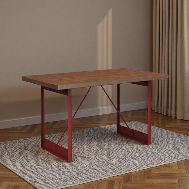 Bureau d'écriture rectangulaire à design rétro, H 29,52 po x l 55,11 po x P 27,55 po