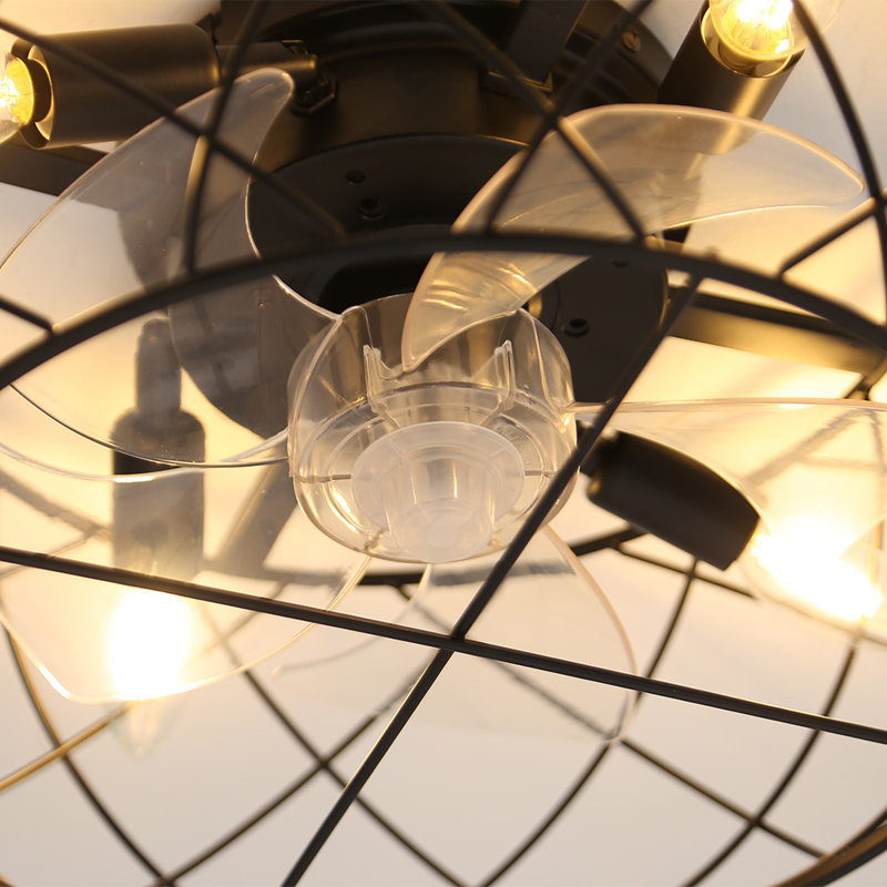 Henricks 43.2cm Round Caged Indoor Ceiling Fan with Light Kit