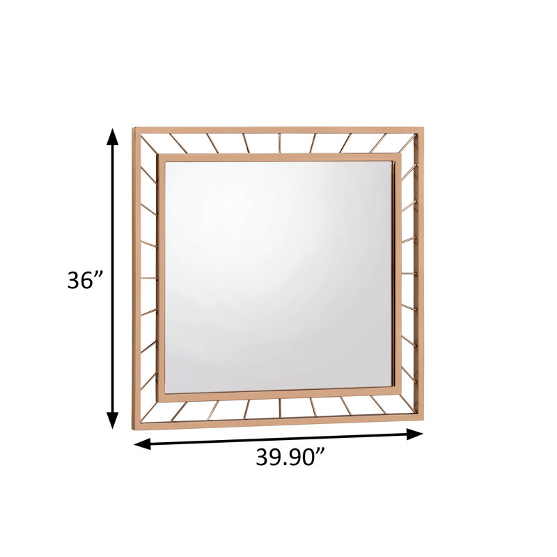 Miroir contemporain l 39,9 po, doré