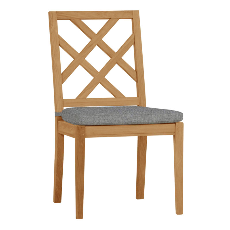 Chaise d'appoint en teck Haley - teck naturel, Teck naturel, Pas de soudure, Verona brume