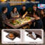  Solid Wood Board Game Table For 4-6, D&D/Puzle Table W/ Game Mat, 6*Cup Holders & Hobby Trays, Dining Table W/ Removable Top-115417106