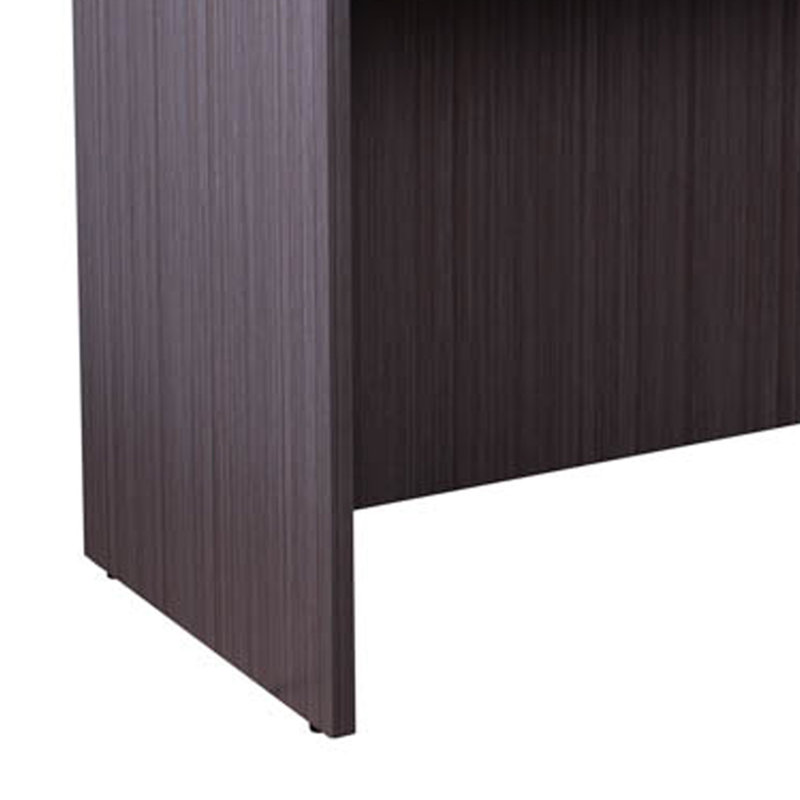 Bureau de réception Jery, 48 pouces, panneau de modestie, gris fumée Driftwood, H 41,5 po x l 48 po x P 22 po