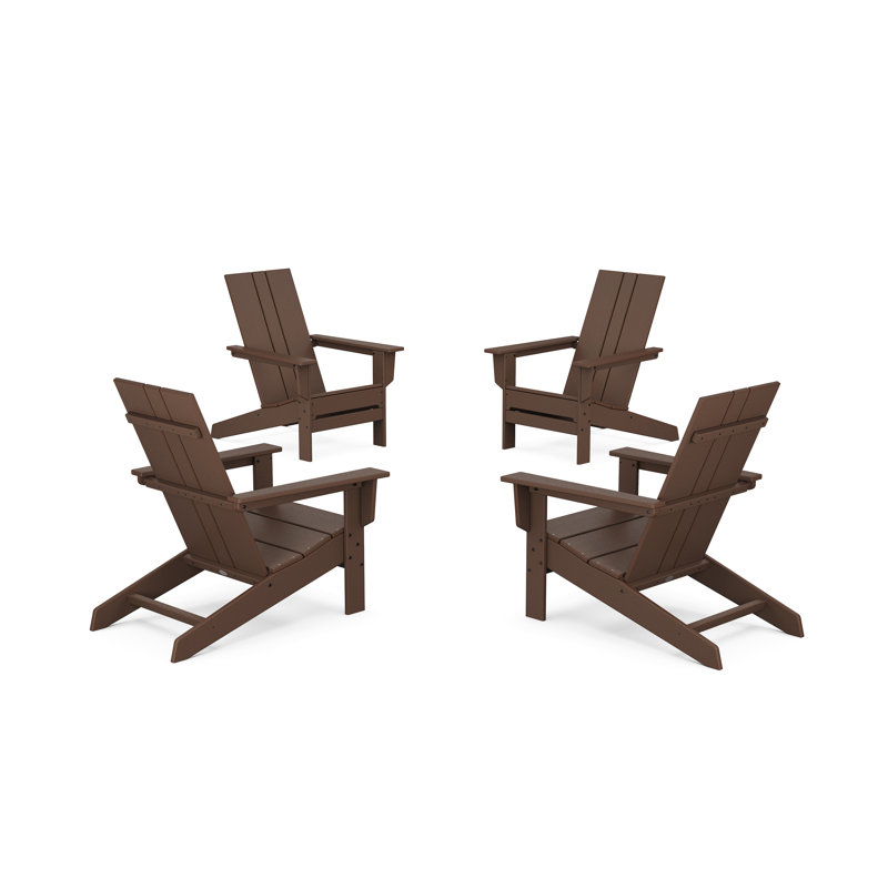 Chaises Adirondack en polyéthylène haute densité l 152 po Nula, Acajou
