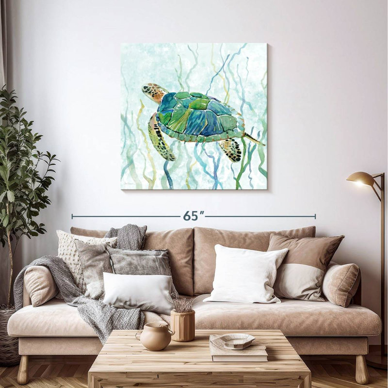 Brampt Sea Turtle Swim II, 39" H x 39" W