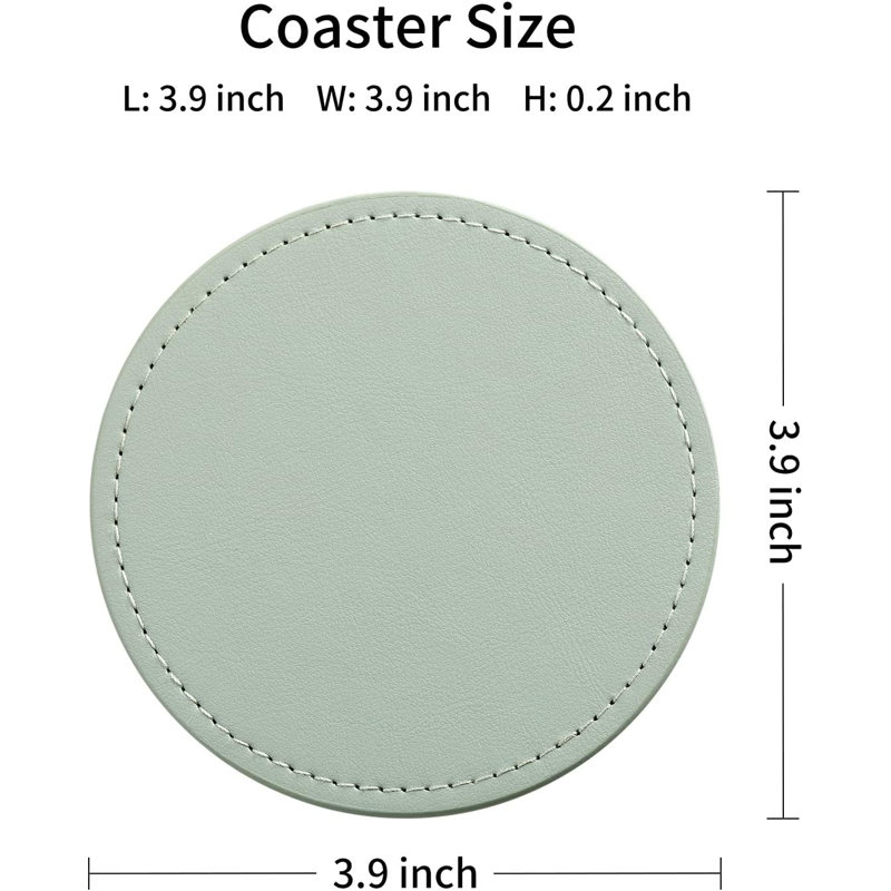 Ensemble de 6 sous-verres avec support en métal et support en métal en polyuréthane absorbant avec base en liège