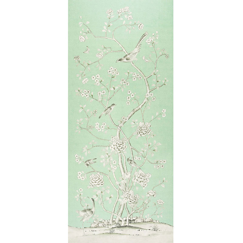 Schumacher x Mary McDonald Chinois Palais Fabric, Aquamarine