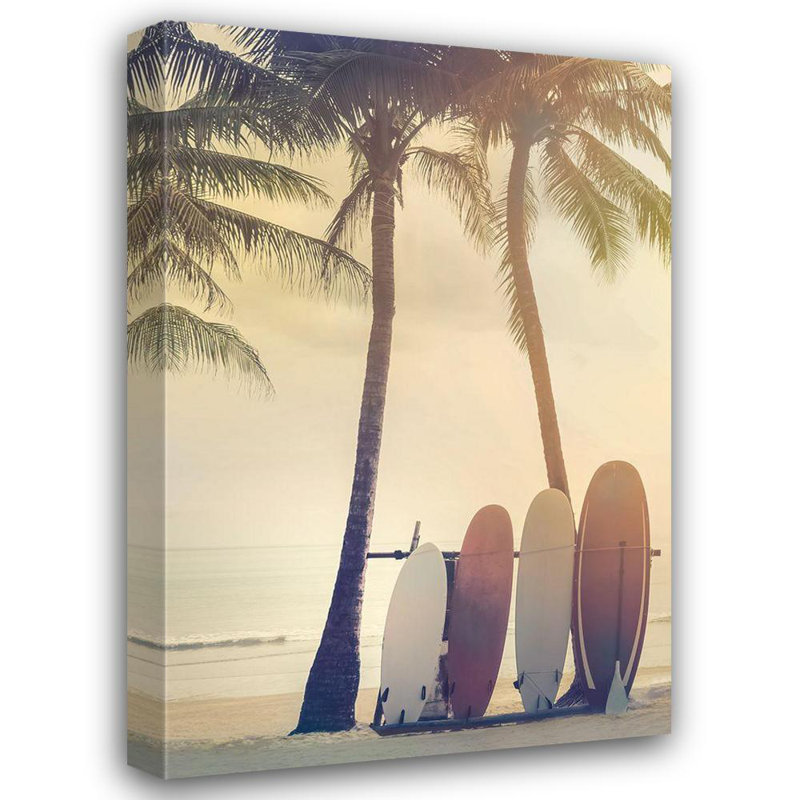 Art sur toile tendue Art Gallery, Calascibetta, Mike: Surfing Summer, H 18 po x l 13 po