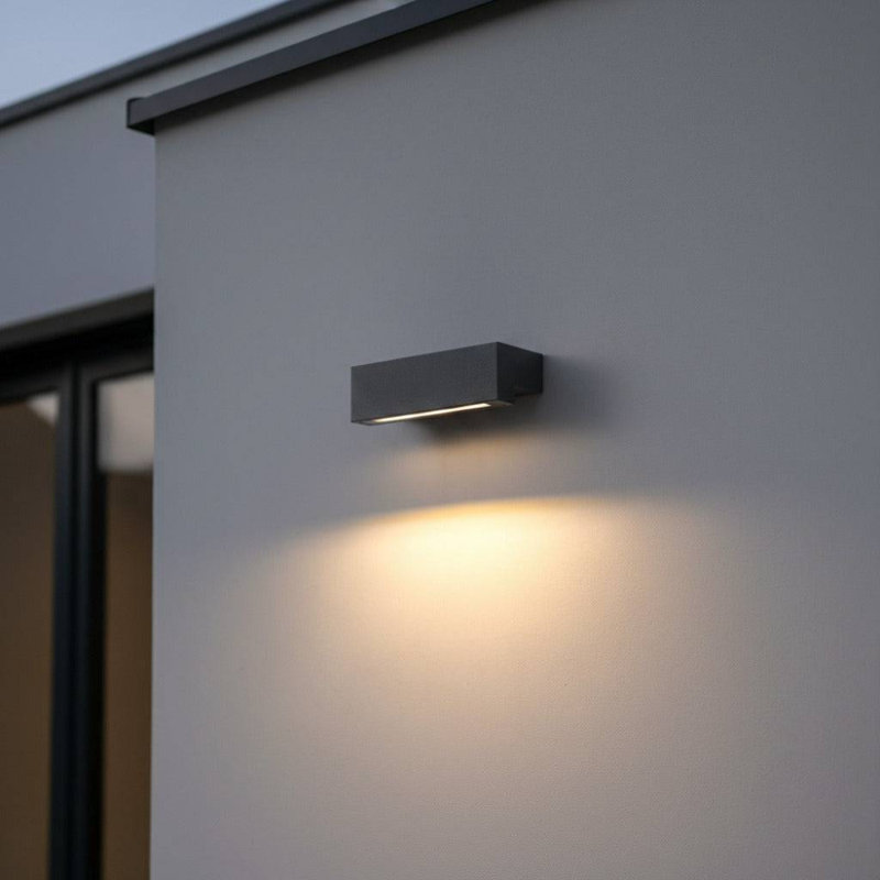UltraBeam 9 Watt LED Black Outdoor Wall Down Light  900 Lumen - IP65 Waterproof