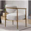Chaise de salle à manger confortable en velours, structure en métal d'aspect bois pour la maison
