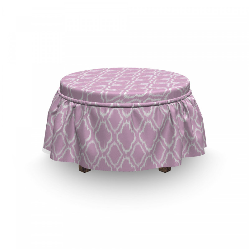 Ensemble de housse pour repose-pieds à coussins carrés classiques 2 pièces ikat
