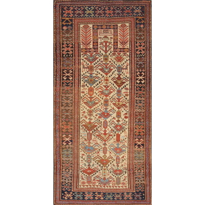 Antique One-of-a-Kind Rectangle 2'7" X 5'5" Hand Knotted Area Rug