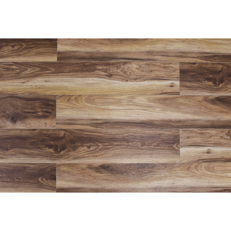 Planche en vinyle 7 "x 60" x 7mm Hickory Click SPC Lock, Cèdre enrichi