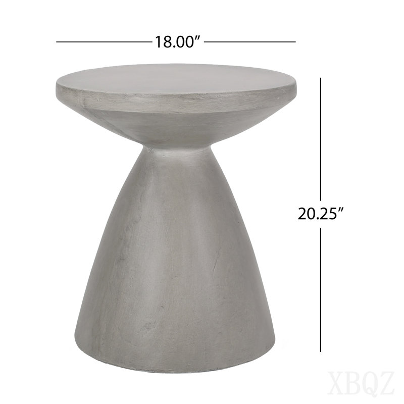 Table d'appoint d'extérieur en béton léger
