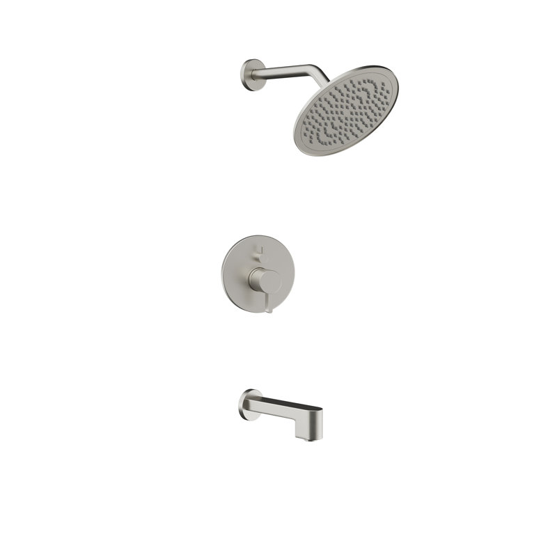 Splash Tub & Shower Faucet with Rough in-Valve, Brushed Nickel