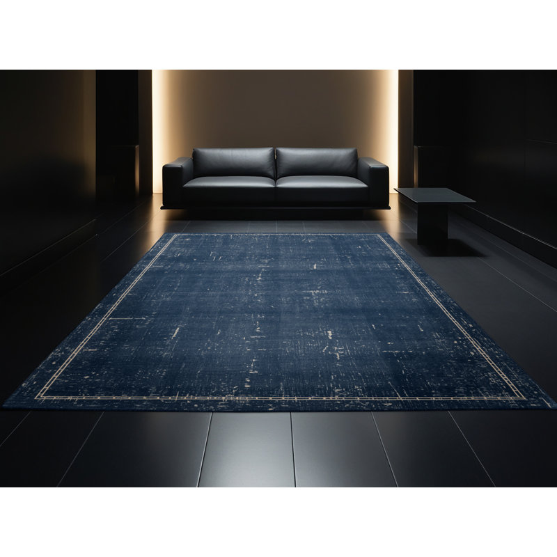 Tapis gris moderne et contemporain lavable à la machine Tribeca, 2 x 5