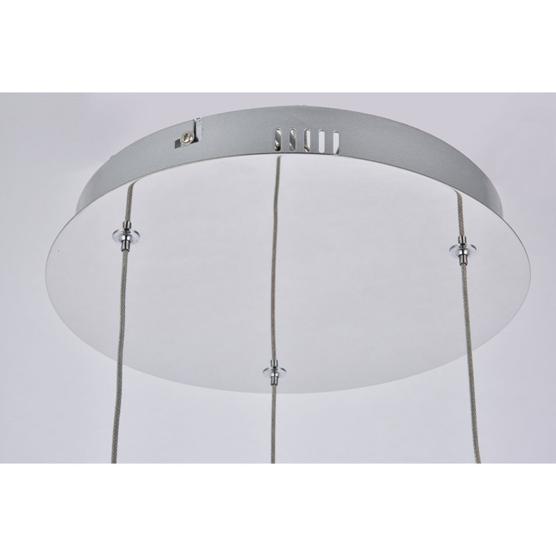 Luminaire suspendu à DEL en forme de larme Carilyn, 3, H 9 po x l 12 po x P 12 po