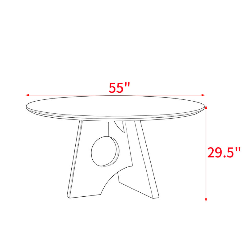 Buffington, 29.5"H x 55"L x 55"W
