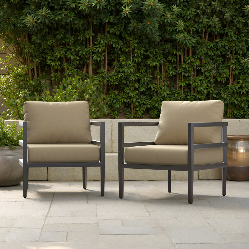 Morelia Club Chairs (Set Of 2) - Canvas Beige, Canvas Beige