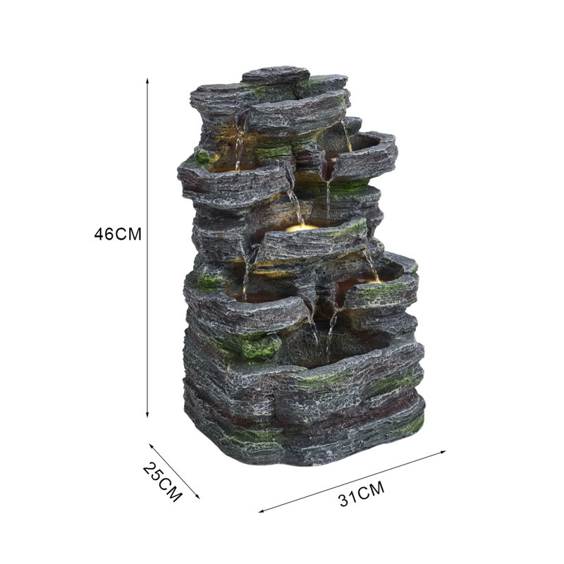 Pudalov Outdoor Weather Resistant Cascade Fountain