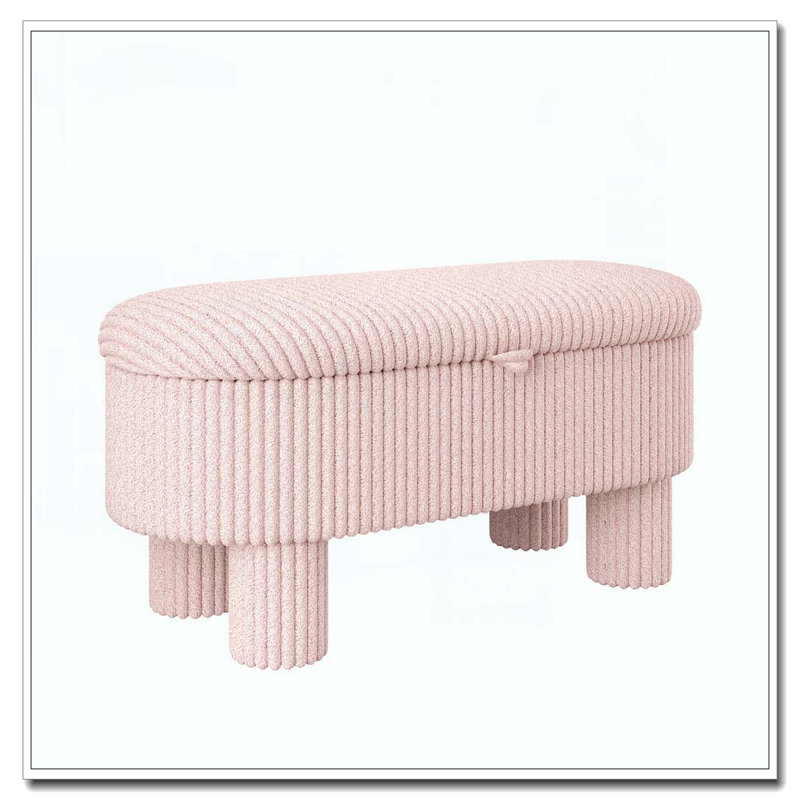 Banc rembourré Modern, Rose