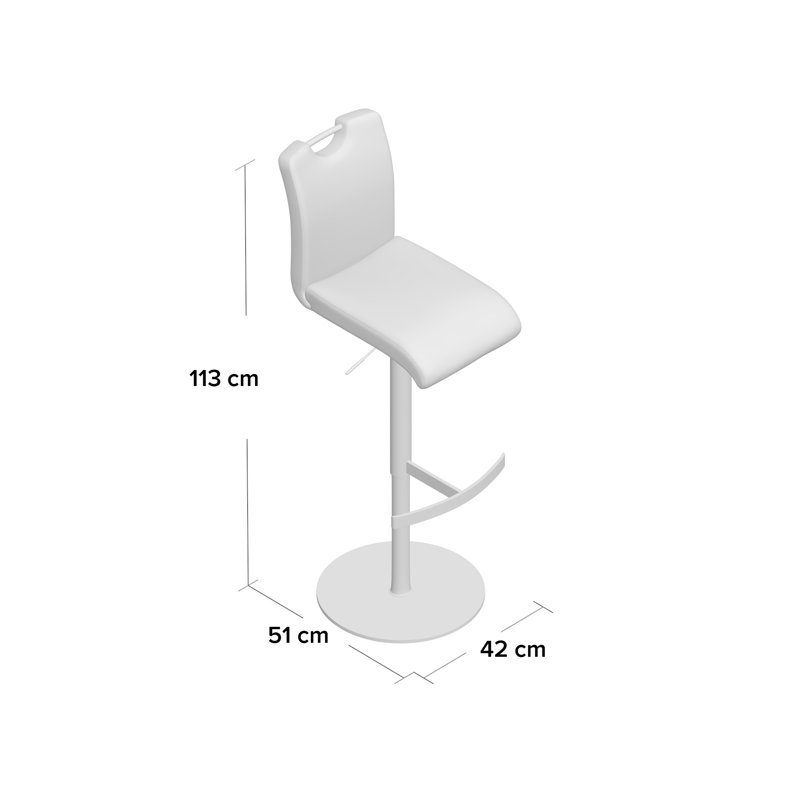 Alida Swivel Upholstered Adjustable Height Counter Stool with Metal Frame, Cappuccino