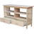 Solid Parawood TV Stand With Customizable Finish, Easy Assembly, And Ample Storage Space