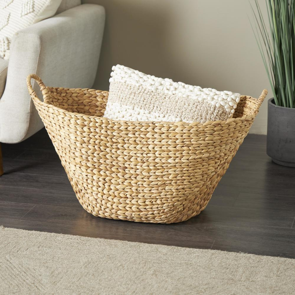 Milnor Handmade Seagrass Storage Bin, Brown, 166