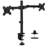Mount-It! Dual Monitor Mount with C-Clamp & Grommet Base, Height Adjustable Arms Fit 19 - 32 Inches