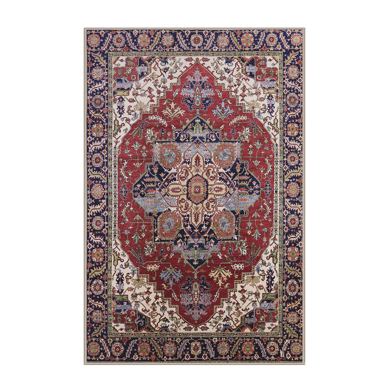 Tapis oriental rouge / gris / ivoire, Rectangle 2 pi x 4 pi