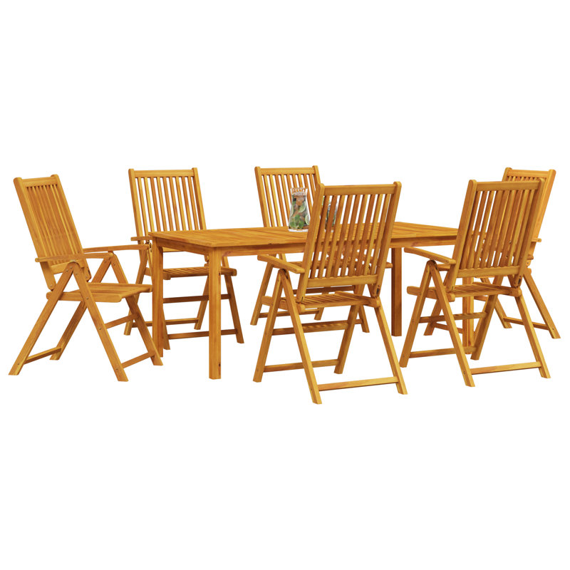 Ensemble repas 7 pièces vidaXL, H 29,1 po x l 78,7 po x P 39,4 po, 6