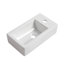 Meuble-lavabo autoportant de 18 pouces avec lavabo simple, portes à fermeture douce, convient aux petites salles de bain