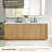 Clayton 84" Double Bathroom Vanity in Washed Light Brown with Grain White Engineered Stone Countertop without Mirror