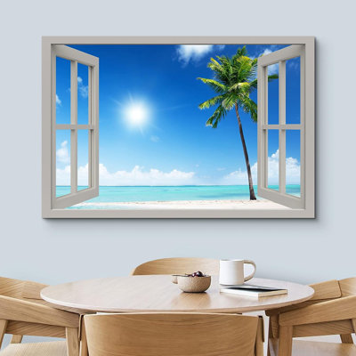 Sunshine Sunlight Tropical Island Ocean Beach Nature Wilderness On Canvas Print