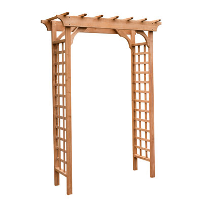 Minaa 61" W x 26" D Solid Wood Garden Arches Arbor Arbours