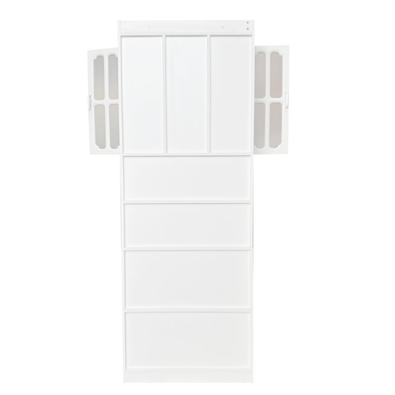 Bureau d'étude en coin blanc en L
